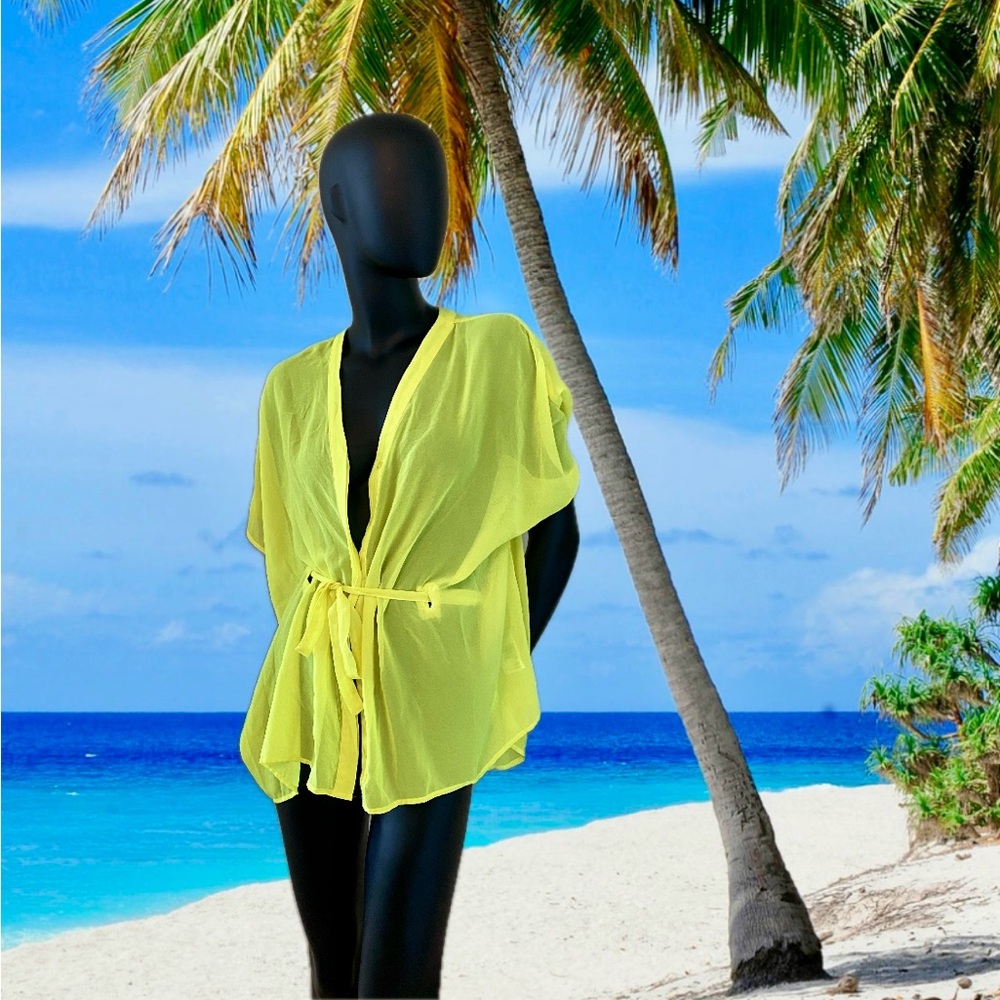 Luminous Yellow Beach Cover-Up